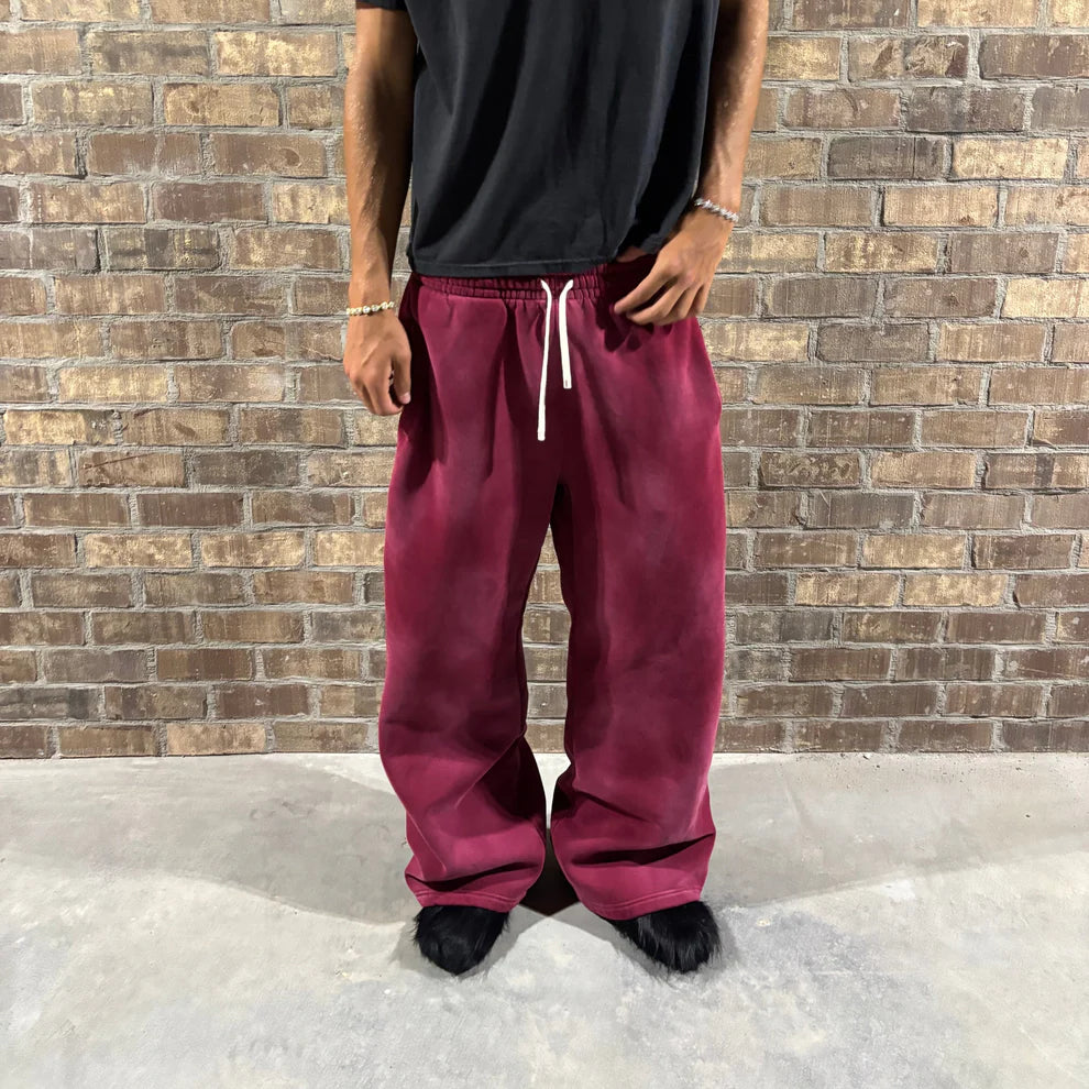 BURGUNDY RED "VIRA" SWEATS